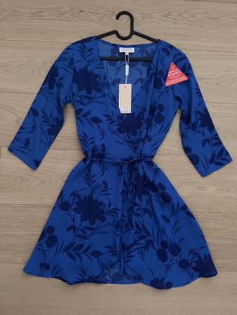 Blue wrap dress - Size UK8 - NEW with tags - Dancing Leopard