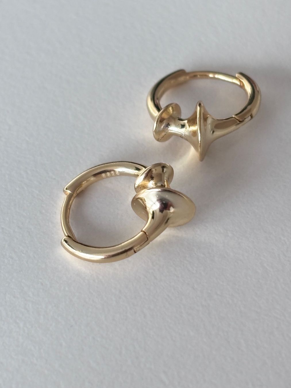 Orecchini pendenti & Orecchini a lobo: Hoops Earrings. Gold plated .925 silver – Nuovo (secondo la descrizione) da Dübendorf venduto da S1973E 4