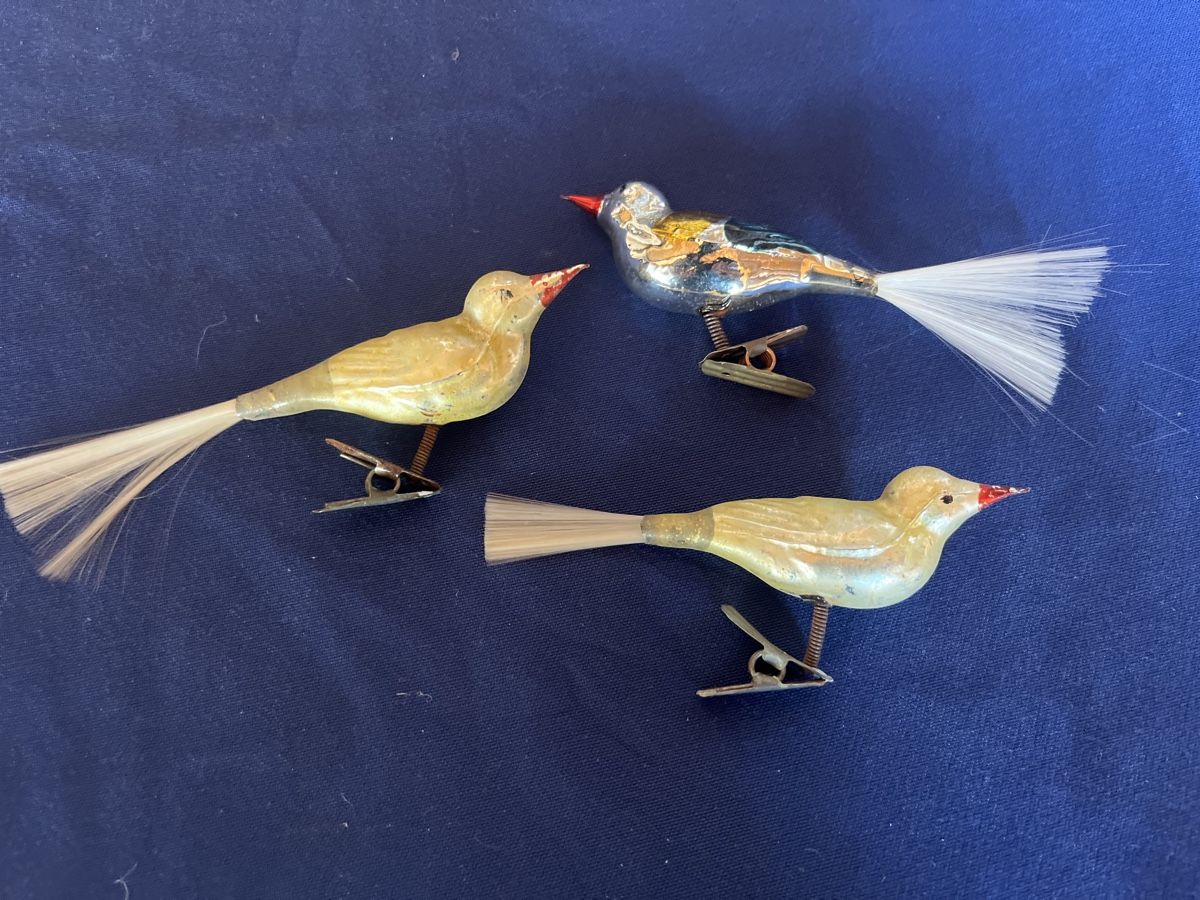Tutte le decorazioni: 3 Antike Vögel Weihnachtsbaumschmuck  – Usato da Brienz BE venduto da hey_z9vg