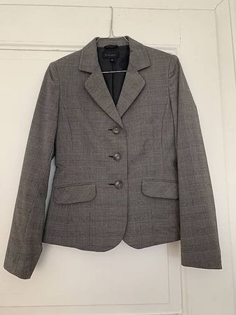 Klassische Blazerjacke Gr.38/40 in graumeliertem Stoff