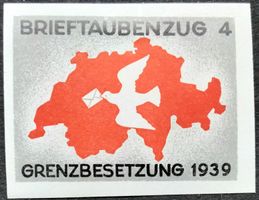 Soldatenmarke 2.WK, Brieftaubenzug 4, grau, gesc, Wi Bft 6-2