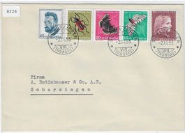 J148-J152 Mi. 588-592 Satzbrief 1953