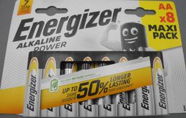 Energizer Alkaline Power AA, LR06, Ablaufdatum: 12.2031