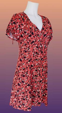 Sommerkleid - Rot mit Muster - Gr. 38 - Neu! 👗