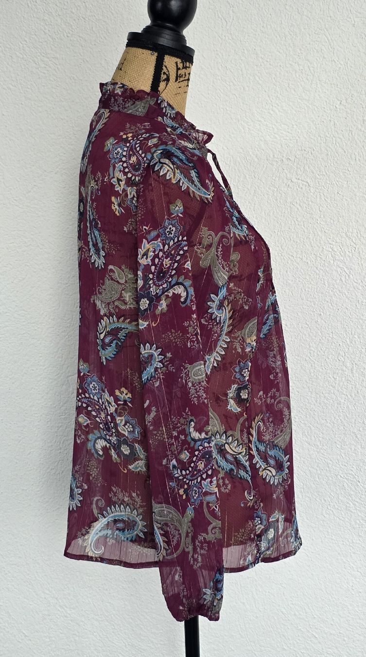 Chemisiers: Damen Bluse mit Paisleymuster, Grösse M – Neuf (Voir description) à Rheinsulz par Gilea 2