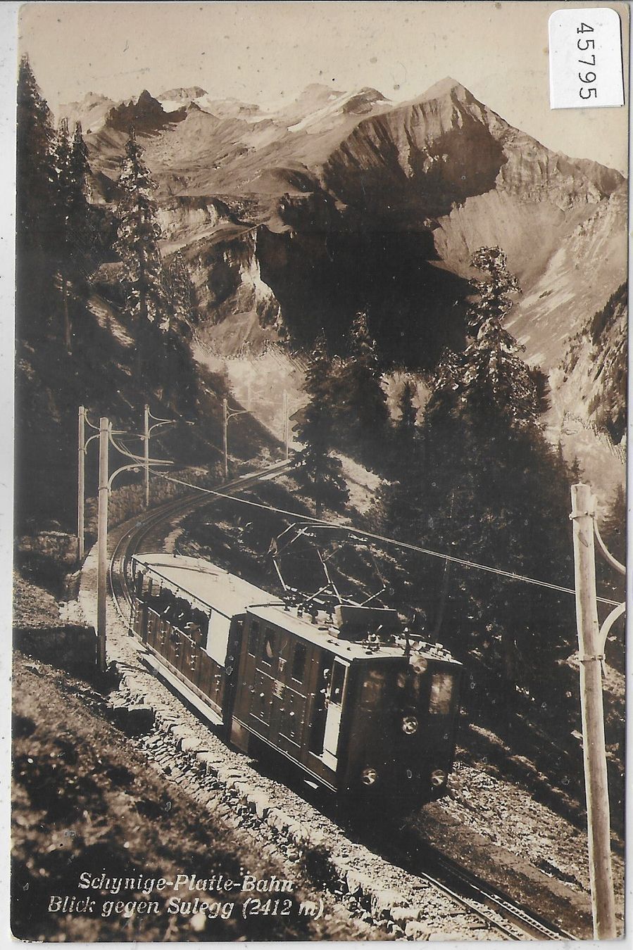 Ansichtskarten: Schynige-Platte-Bahn - Blick gegen Sulegg – Gebraucht aus Ettingen von Kartenplanet