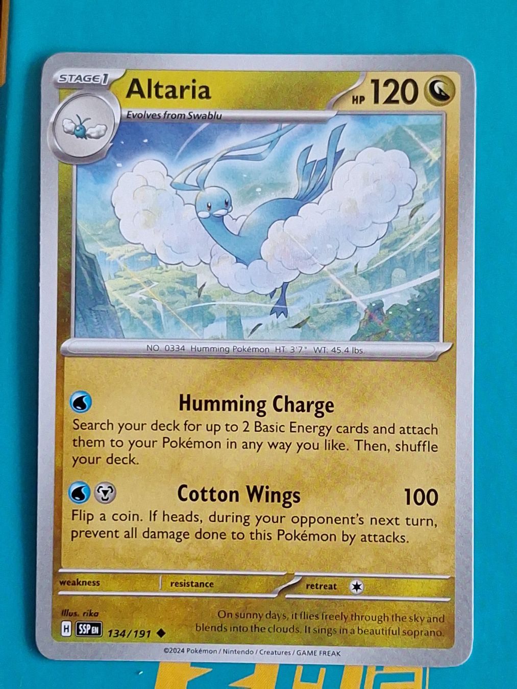 Pokémon Carte collezionabili: Altaria - Pokemon Surging Sparks – Usato da Altstätten SG venduto da GGsGameshop