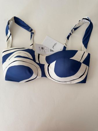 TRIUMPH, Bikini-Top SUMMER ALLURE, Grösse 38E, Blau/Weiss