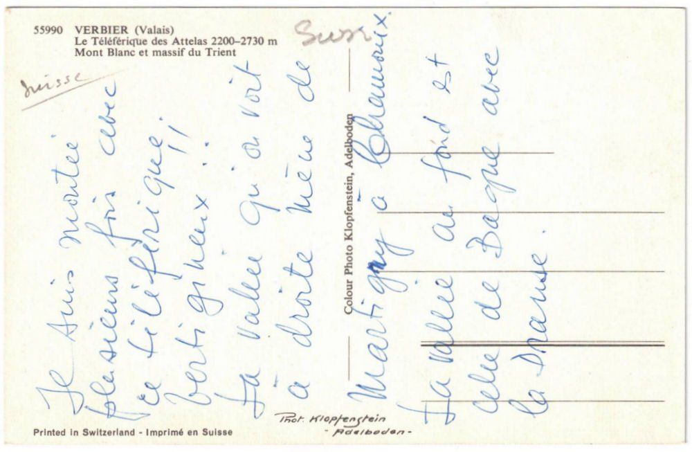 Cartoline postali: Verbier - Luftseilbahn Attelas – Usato da Binningen venduto da Mountainrider 1