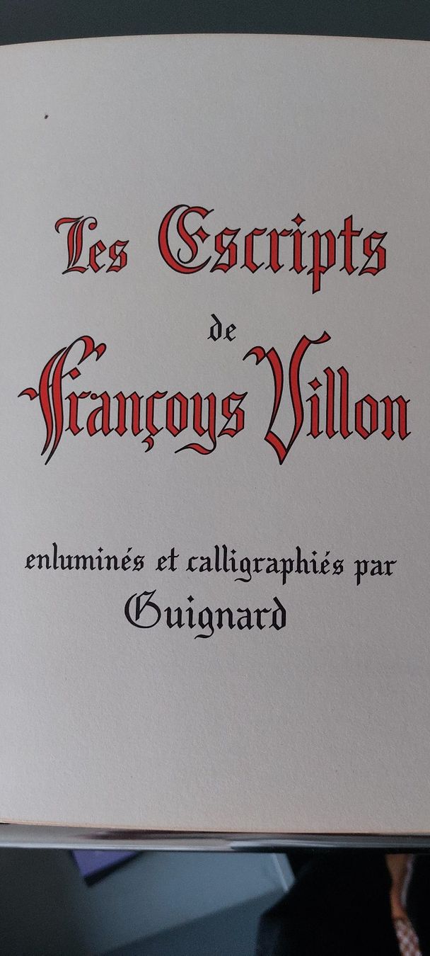 Libri: Les escripts de Villon, coffrets avec plan de Paris, gravure – Usato da Adliswil venduto da JulienCycling 3