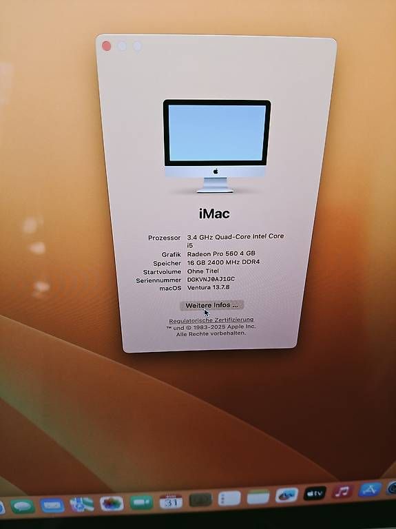 PC: Imac 2017 i5 256Go ssd 16Go ram  – Usato da La Chaux-de-Fonds venduto da Honit 2
