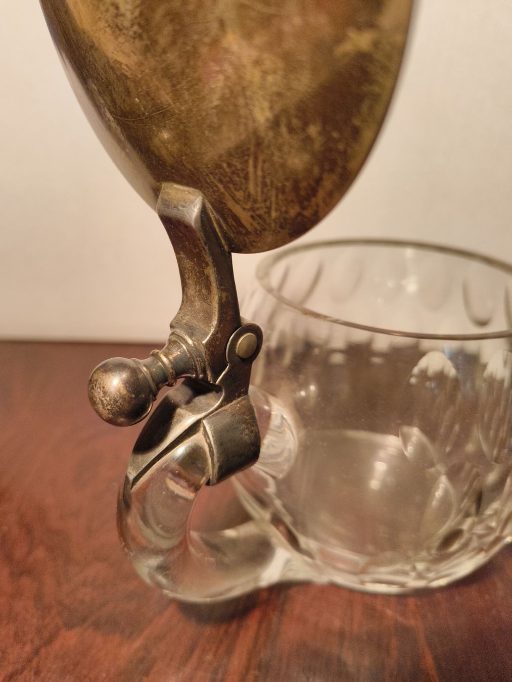 Bicchieri: Antiker Glas Bierhumpen Kristall Glas Versilbert oder Silber – Usato da stettlen venduto da VintageBern_ch 3