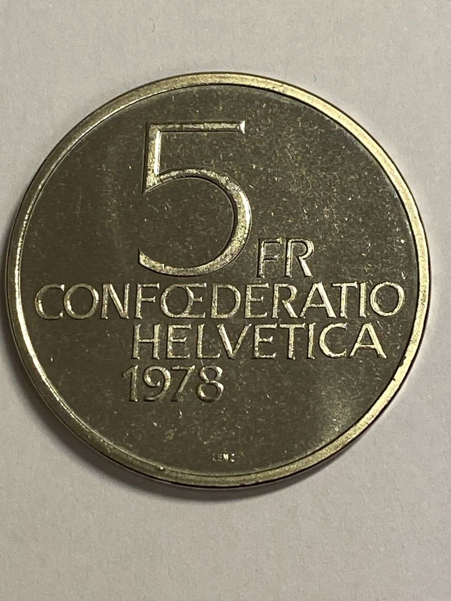 Tutti le monete: 5.- Fr commémorative de 1978 – Nuovo (secondo la descrizione) da Corsier-sur-Vevey venduto da Ginoarturo 1
