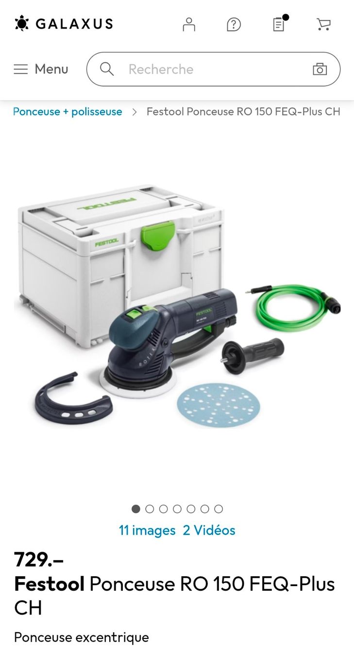 Festool Alle Maschinen: Ponceuse Festool Rotex RO 150 FEQ + Systainer – Gebraucht aus Glion von oui_s2pb