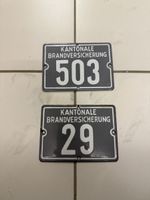 Kantonale Brandversicherungs-Schilder 2 Stück, Emailschild