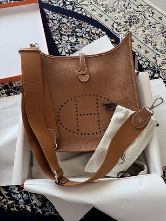 Hermes Evelyne 29 TPM bag new gold taurillon clemence leathe