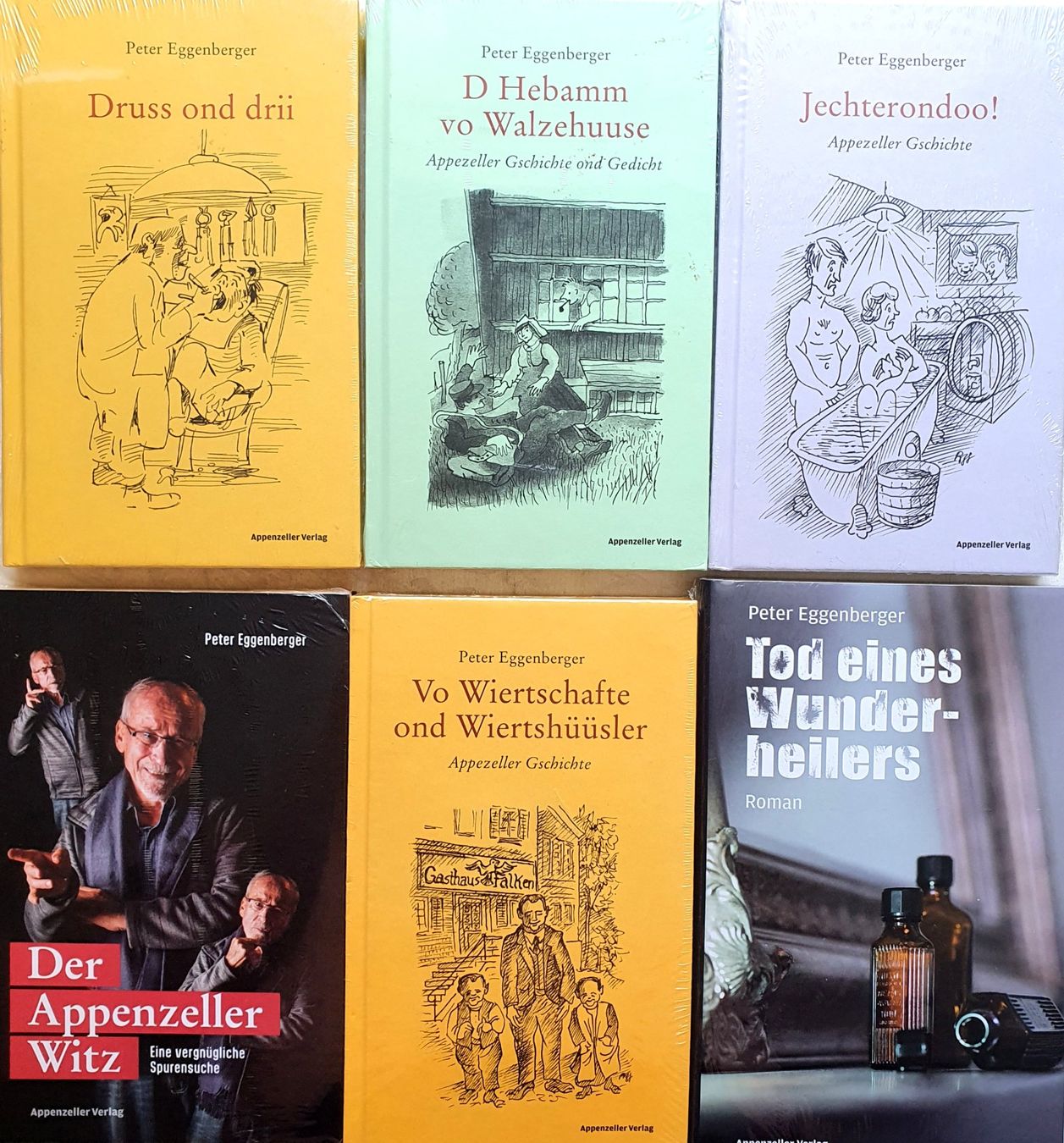 Libri: Peter Eggenberger/6 Bücher/Appenzell/Tod eines Wunderheilers – Nuovo e nell'imballaggio originale da Zürich venduto da issi267