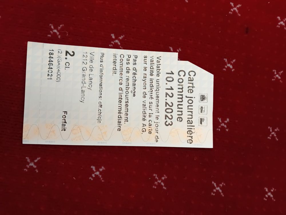 Tageskarte Gemeinde 10.12.23 Kaufen auf Ricardo