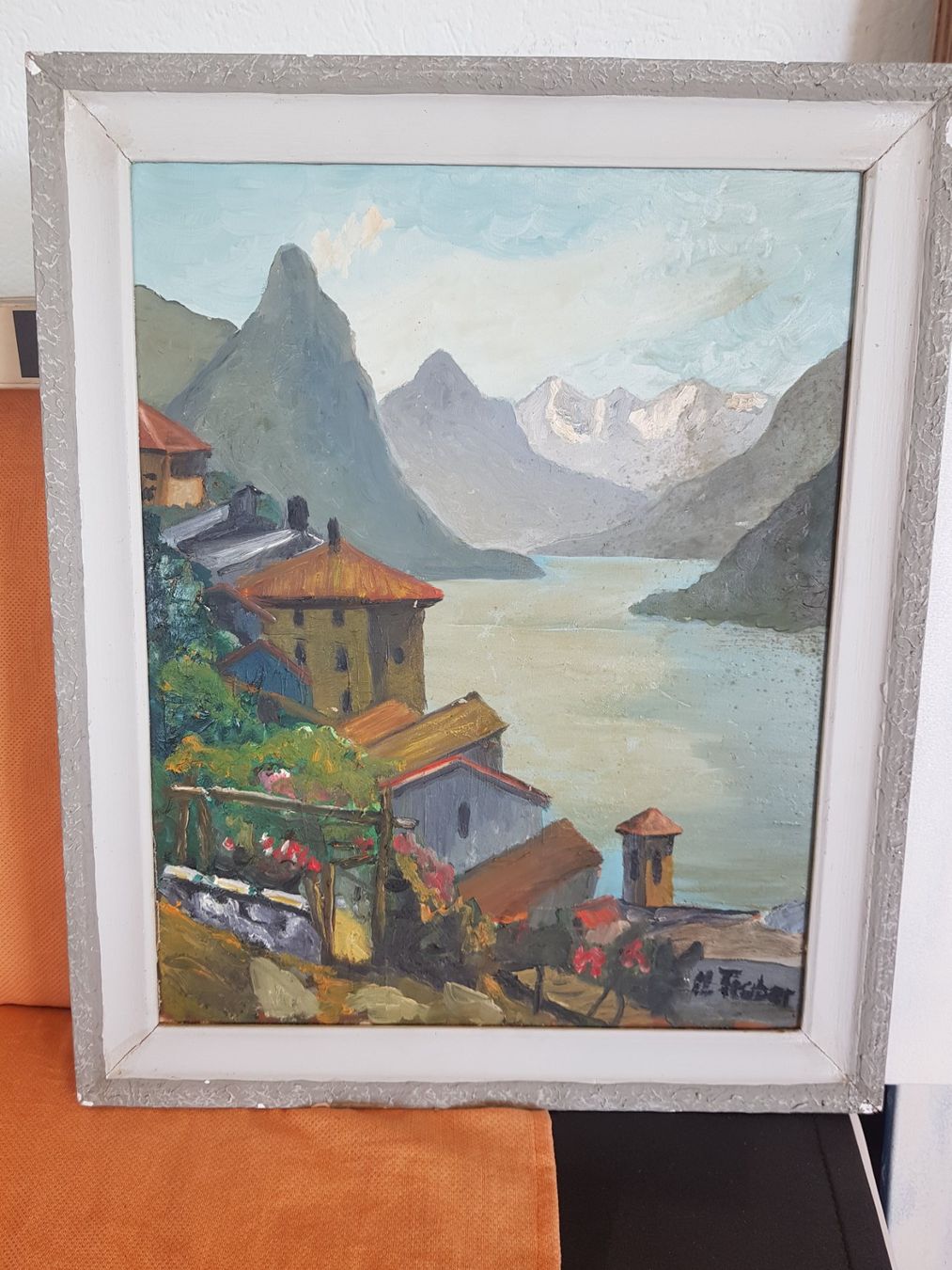 Dipinti: Bilder Gandria 1965  M.Ficher – Usato da Biel / bienne venduto da Sarouch9