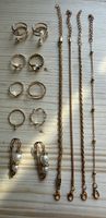 Schmuck Konvolut – Ringe, Armbänder & Ohrringe goldfarben