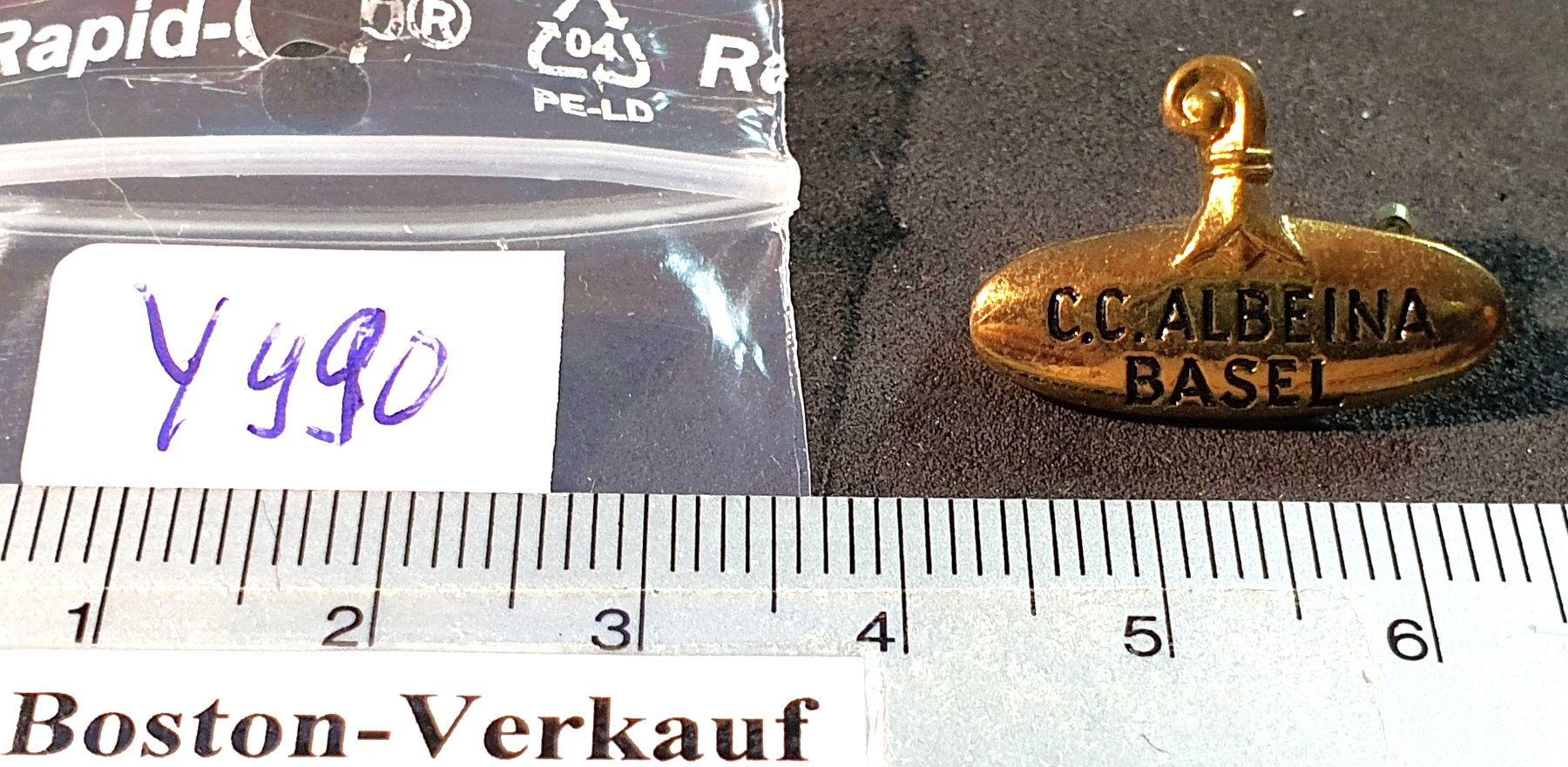 Spille & Fermagli: Y990 - Alte Brosche Curling C.C. Albeina Basel – Usato da Reinach BL venduto da Boston-Verkauf 2