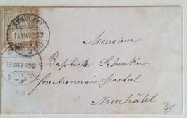 Z63) Sitzende Helvetia auf Brief Anschauen