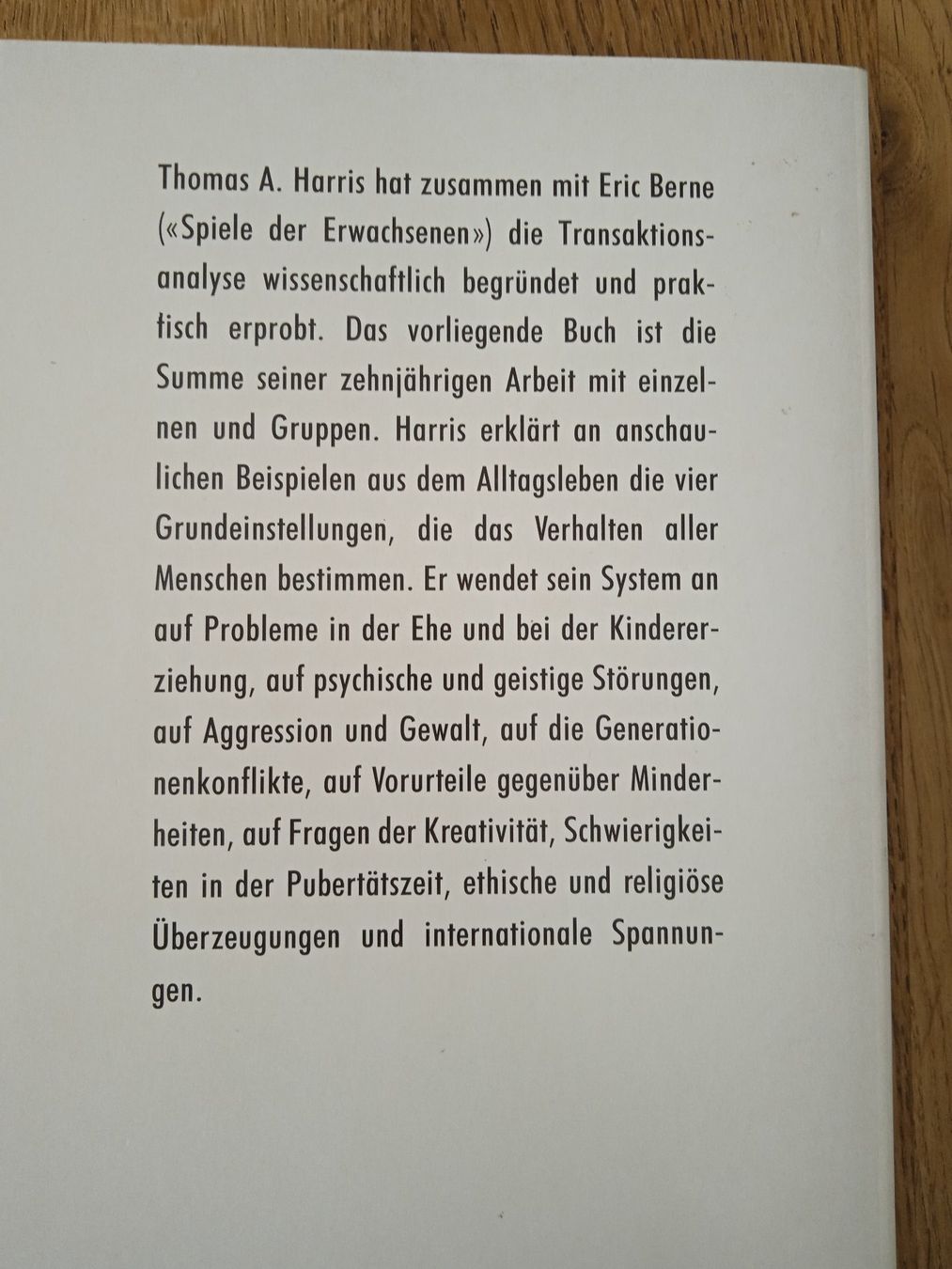 Libri: Ich bin o.k Du bist o.k von Thomas A. Harris – Usato da Rothrist venduto da MaSa82 1