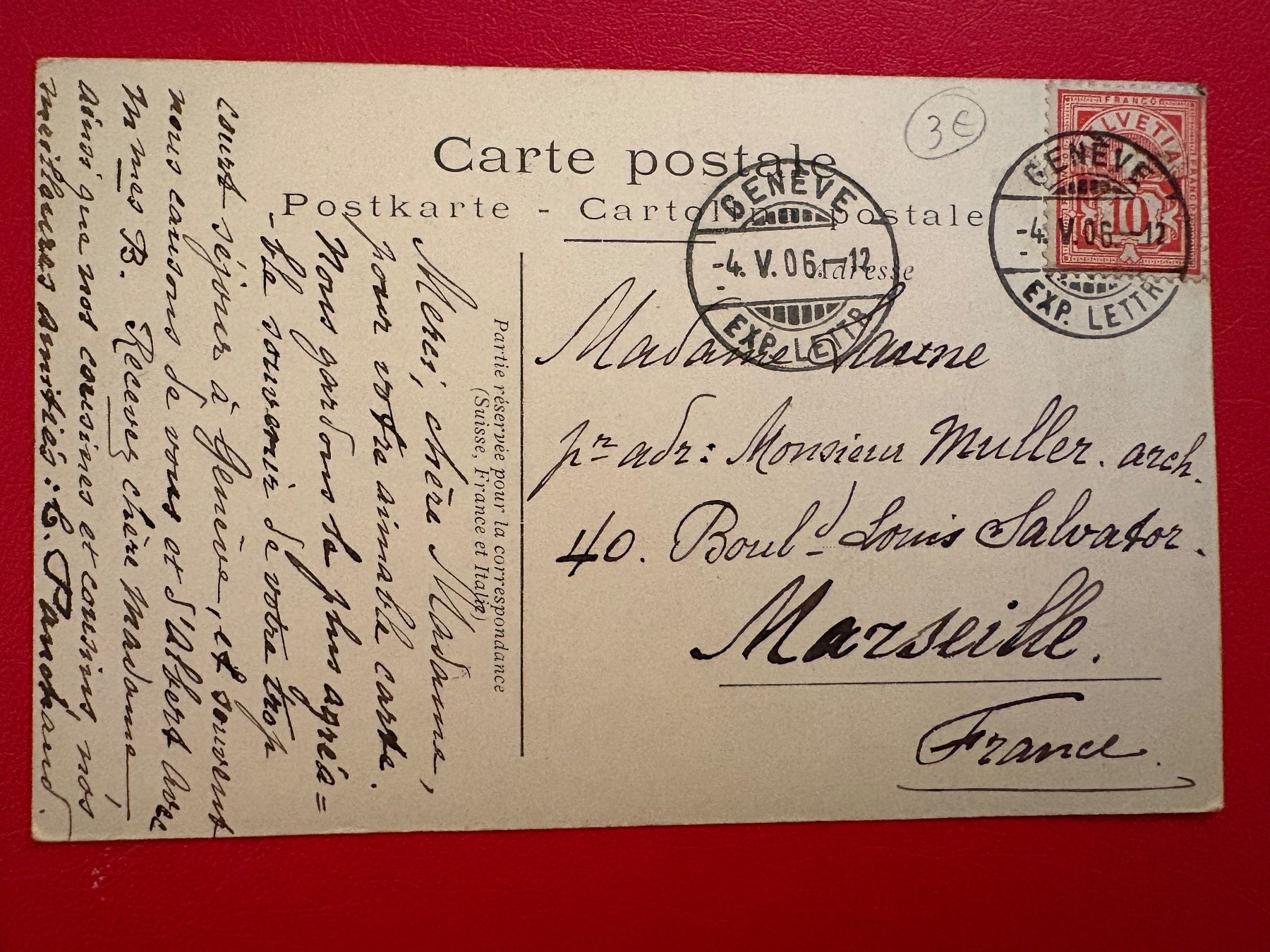 Cartoline postali: 1906 / Genève - Place Neuve / Tram – Usato da St-Légier-Chiésaz venduto da Theo006 1
