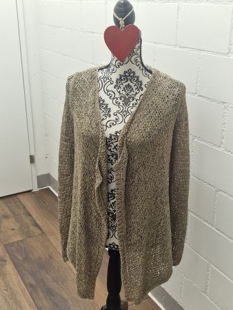 Esprit Strickjacke offen beige grobgestrickt S guter Zustand