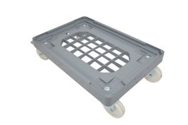 Transportroller 600x400 – Kistenroller 250 kg, 4 Lenkrollen