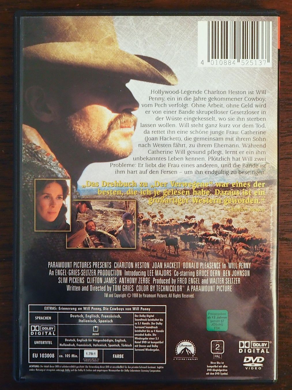 Tutti i DVDs: Der Verwegene / Charlton Heston – Usato da Chur venduto da big_5zx8 1