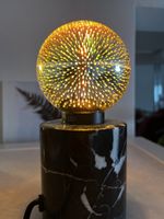 Lampe mit Marmor-Steinsockel, neuwertig