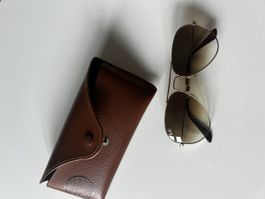 Ray-Ban Aviator Sonnenbrille braune Gläser mit Etui