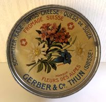 Schaufenster-Dummy Export-  Blechdose Gerber Käse, Thun, rar