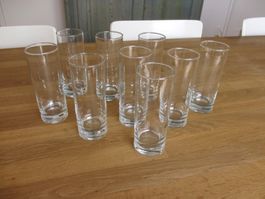 9 Long-Drink Gläser  / schmale Gläser  neuwertig