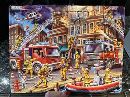Larsen Puzzle Feuerwehr, vollständig, guter Zustand