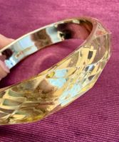 Goldfarbener Armreif, Facettenschliff, nie getragen, neu!