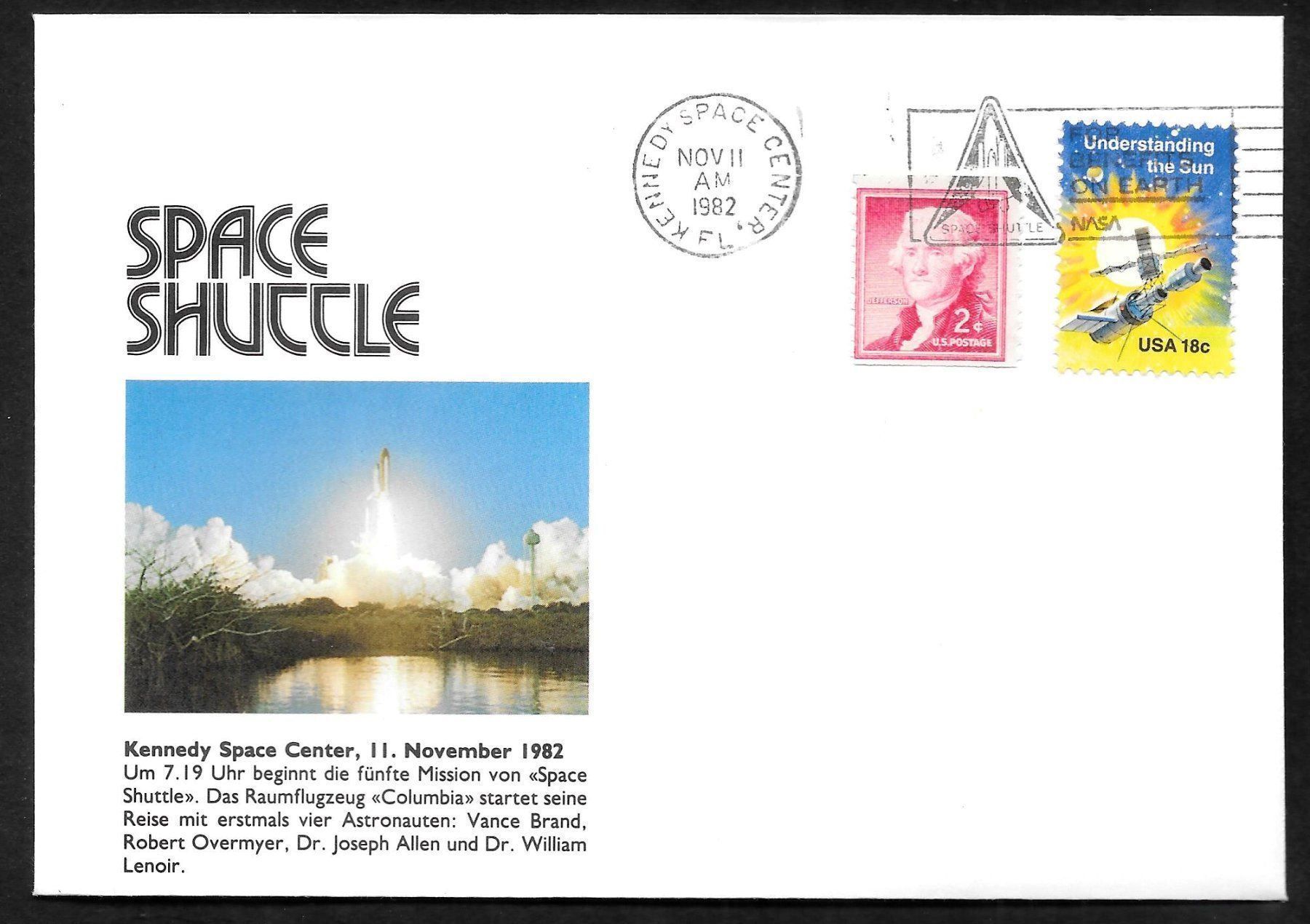 Tutti i francobolli: USA Sonderbrief Space Shuttle 5 Startbeleg 11.11.1982 – Nuovo (secondo la descrizione) da Olten venduto da clotaldi