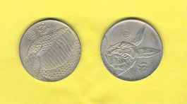 2alte Chinamünzen/History unbekannt/35,5g/Schlange+Hasenkopf