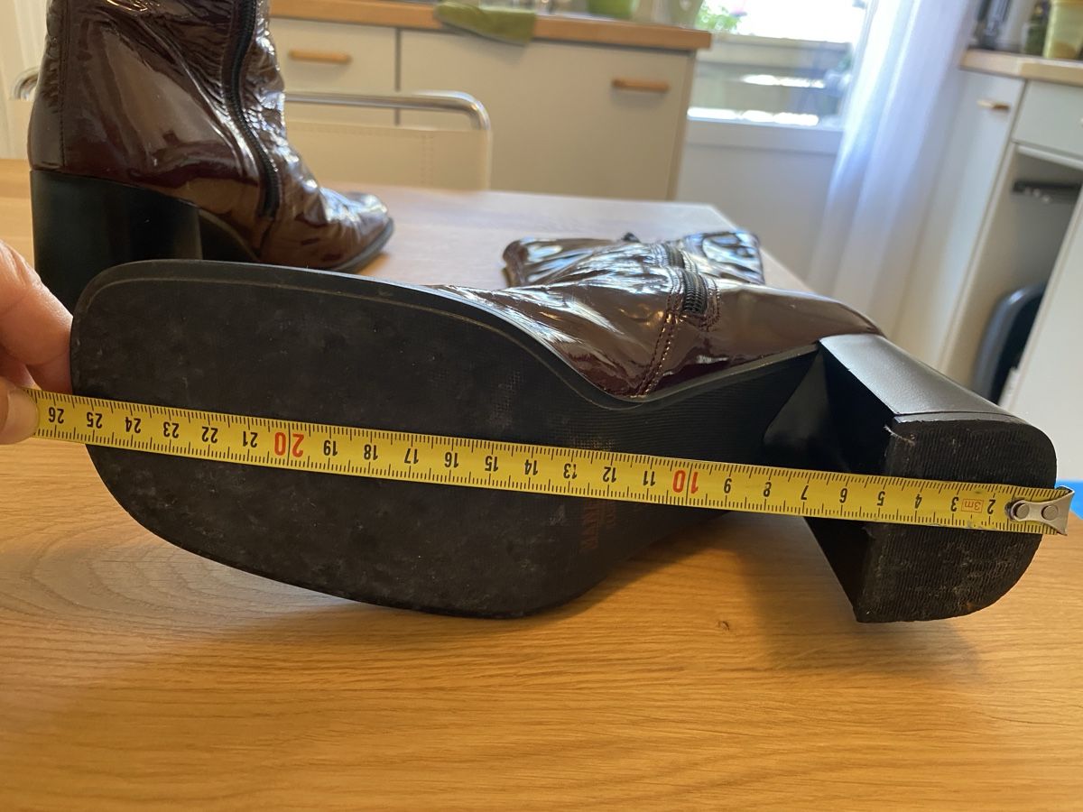 Damenschuhe: Manfield Stiefel Lack bordeaux, Echtlederfutter,, Gr. 39 – Neu (gemäss Beschreibung) aus Hünibach von nadalila 8