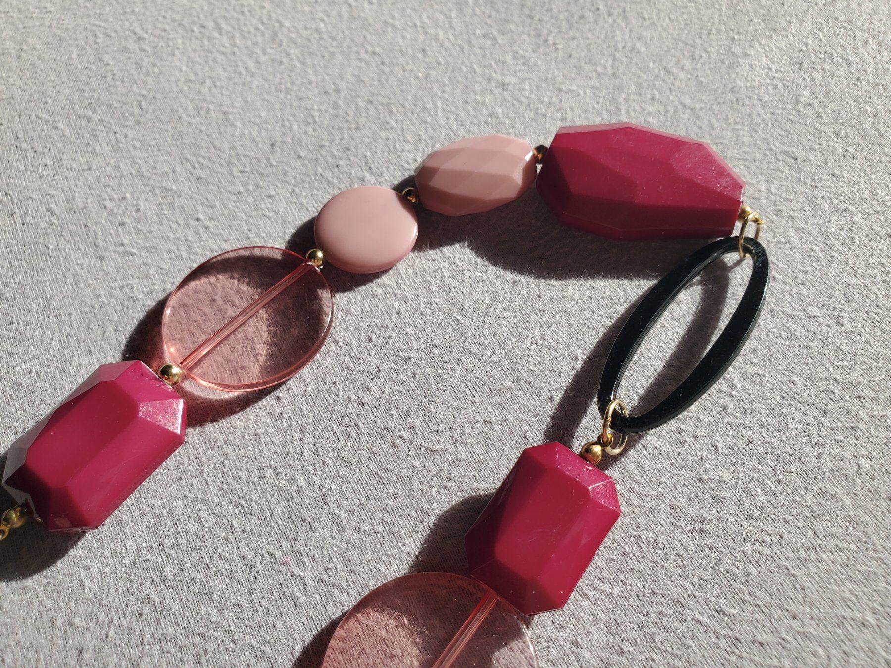 Catenine: Collier fantaisie rose – Usato da Rennaz venduto da La_malle_du_dauphin 4