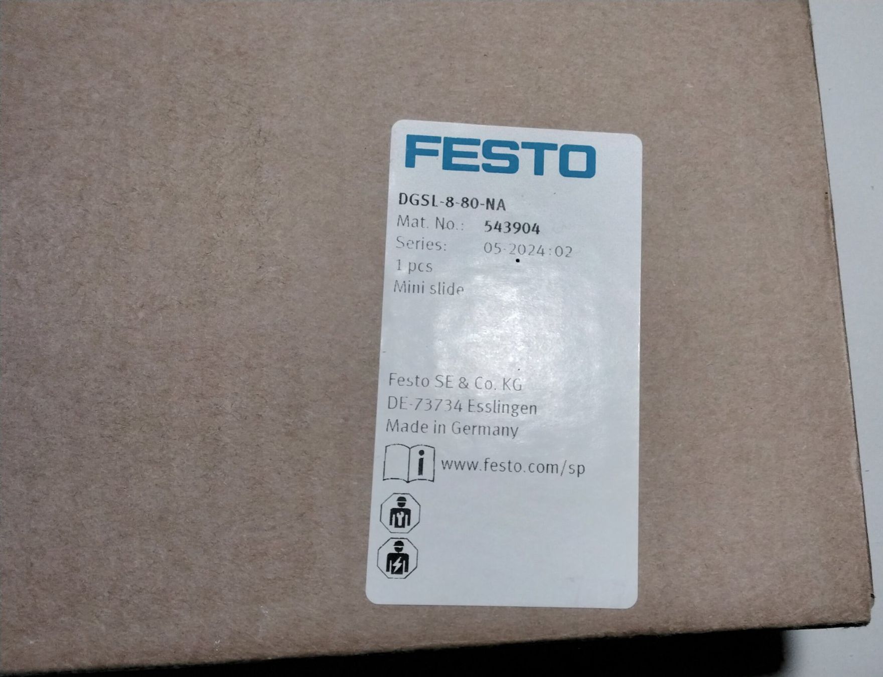 Festo Altri prodotti elettronici: Festo DGSL-8-80-NA – Nuovo e nell'imballaggio originale da Bussy FR venduto da 023 2