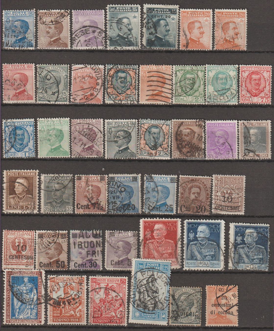 Tous les timbres: Italie divers centimes bon état – D'occasion à Crans-Montana par kira56