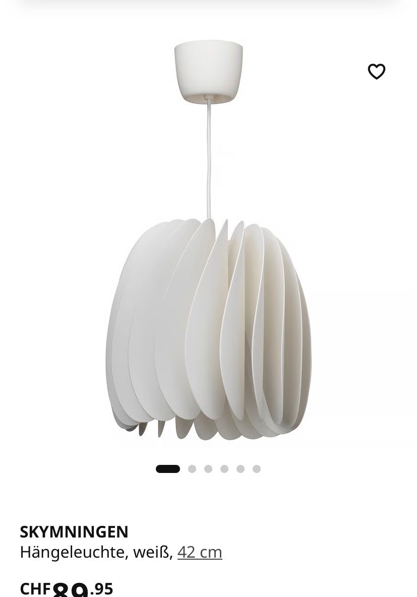 Lampadari & plafoniere: SKYMNINGEN Hängeleuchte, weiß neuwertig – Nuovo (secondo la descrizione) da Winterthur venduto da Compiorg