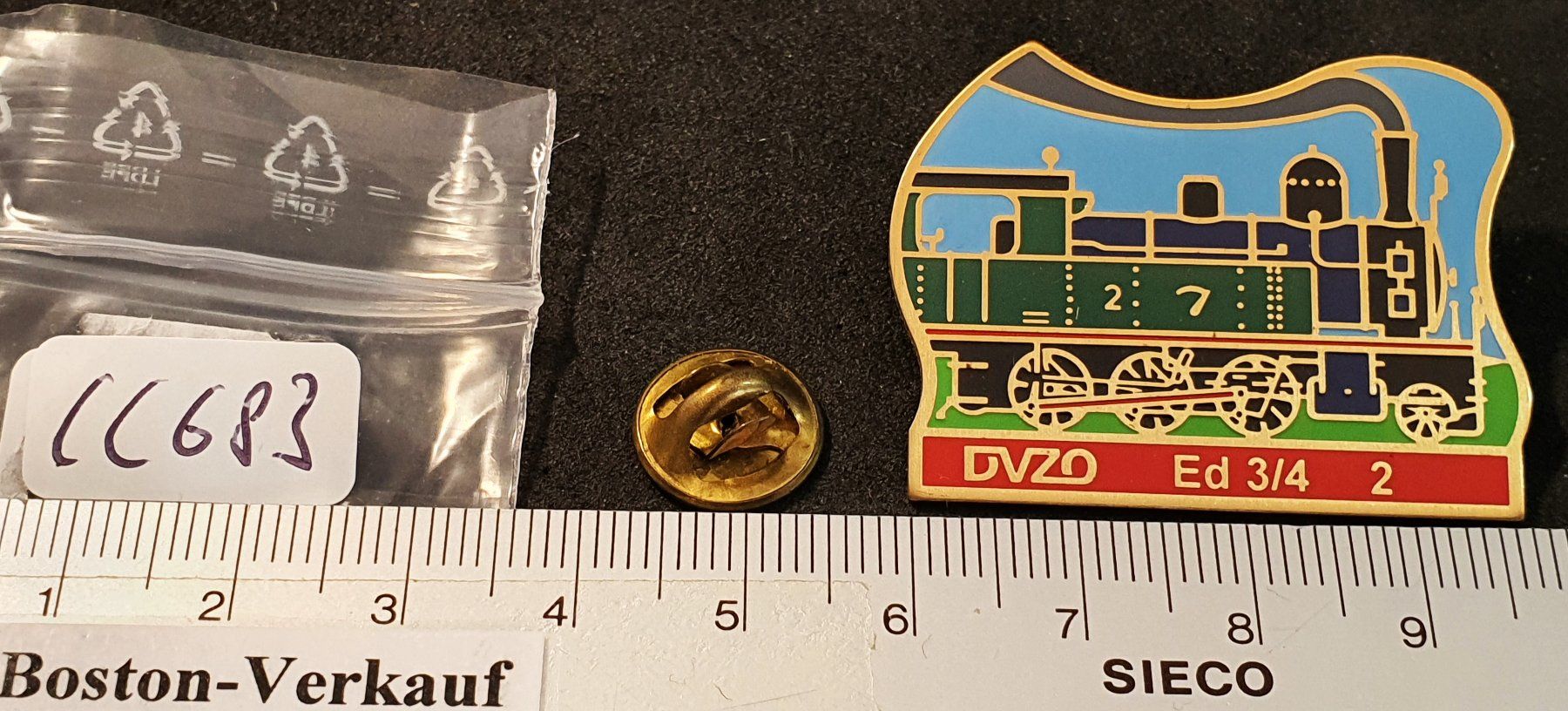 Placchette & Badge: CC683 - Pin DVZO Dampflokomotive Ed 3/4 2 – Usato da Reinach BL venduto da Boston-Verkauf 2