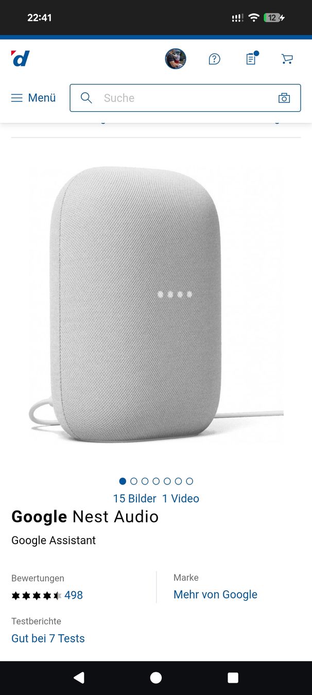 Google Casse acustiche: Google Nest Audio Smart Speaker grau – Usato da Münsingen venduto da Sam_Brech