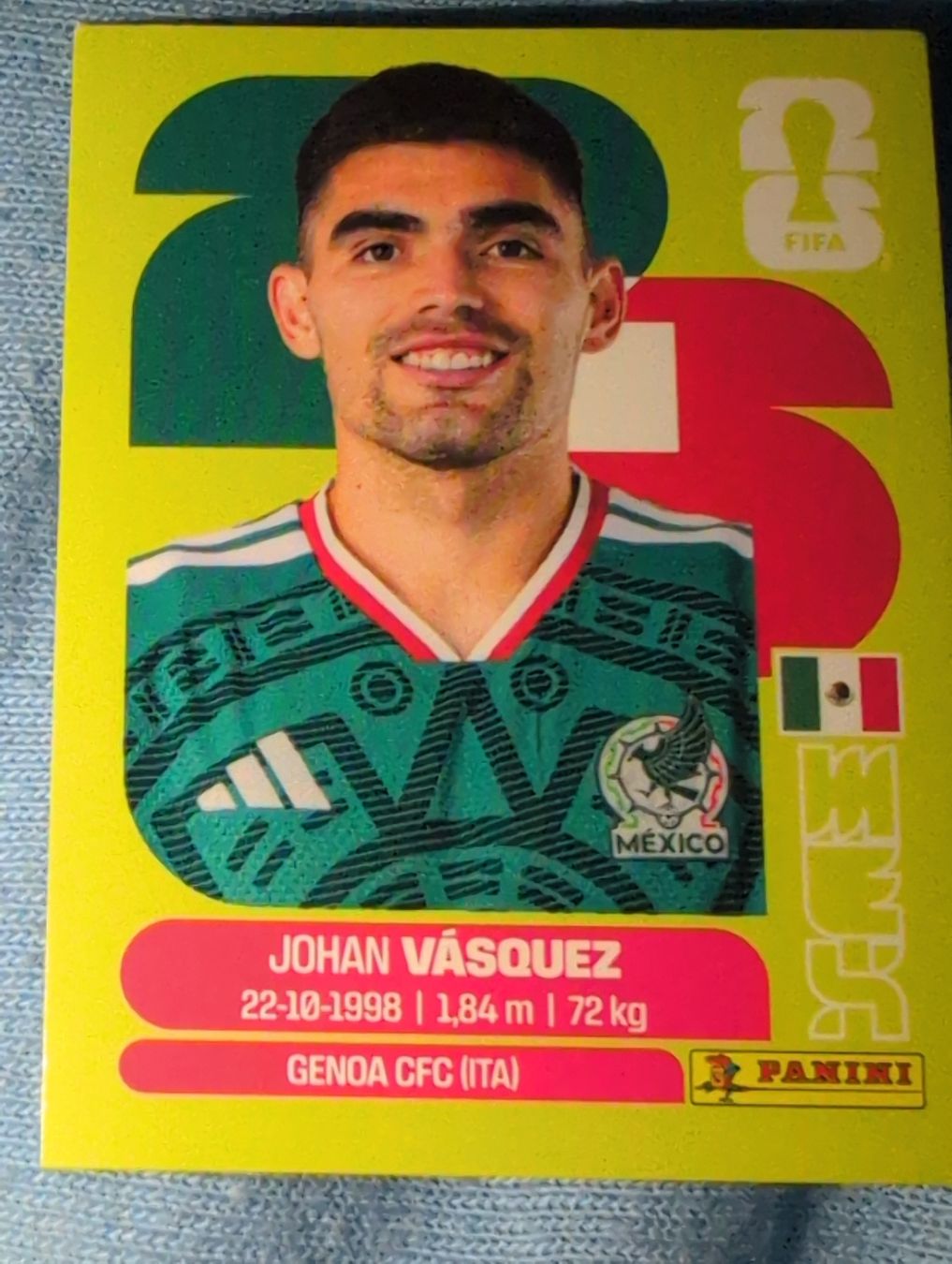 Panini Carte collezionabili: Johan Vásquez MEX 3 – Nuovo e nell'imballaggio originale da Lausanne venduto da KarolyneBaiao