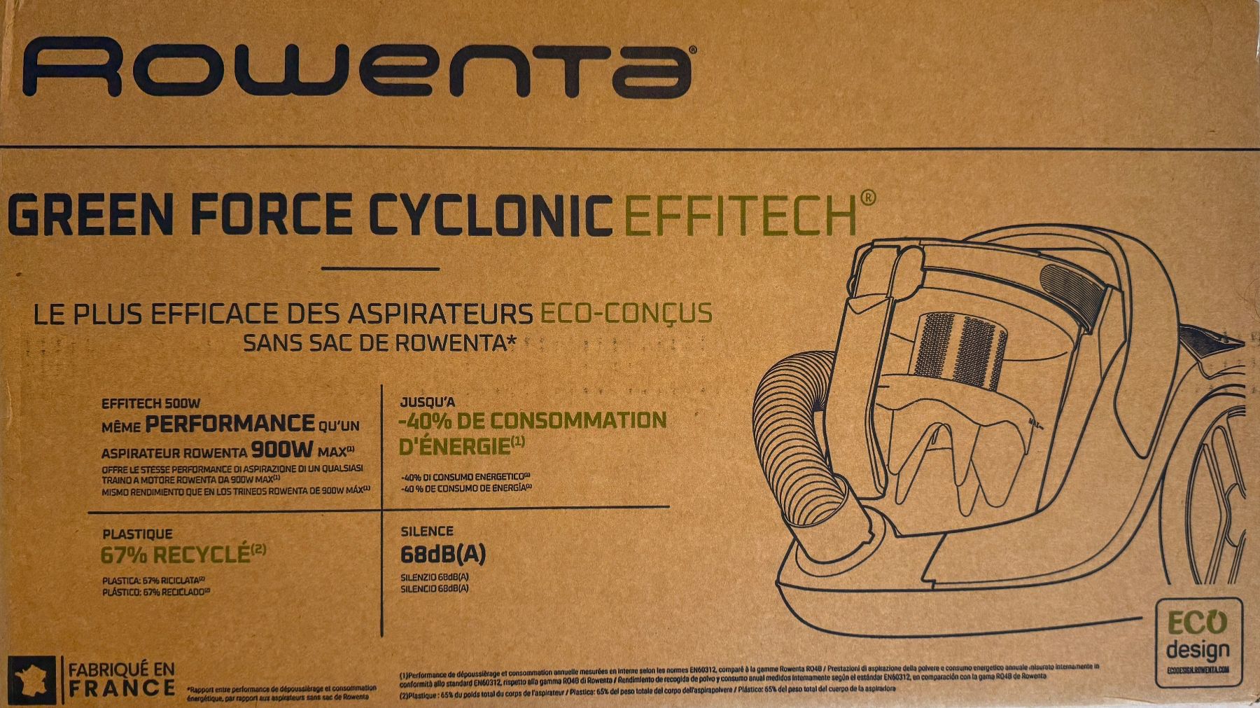 Rowenta Aspirapolveri & Accessori: Staubsauger- RowentaGreen Force Cyclonic RO7C32CH – Nuovo e nell'imballaggio originale da Saland venduto da elagsn 6
