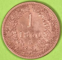 1860 / OESTERREICH, 1 KREUZER, OESTERREICHISCHE SCHEIDEMÜNZE