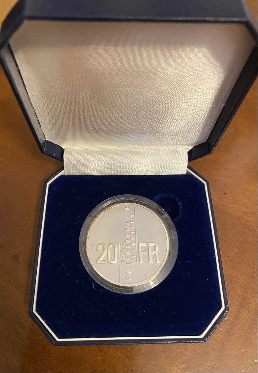Tutti le monete: 20 francs 1992 – Nuovo e nell'imballaggio originale da Genève venduto da Mar7319 1